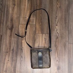 Coach Brown and Black Satchel Bag